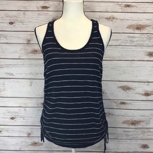 Athleta knit striped racer back tank, size small